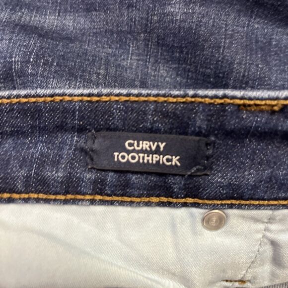 J. Crew Jeans Women's 30 Curvy Toothpick Dark Wash Denim Stretch Skinny Ankle - Picture 7 of 7